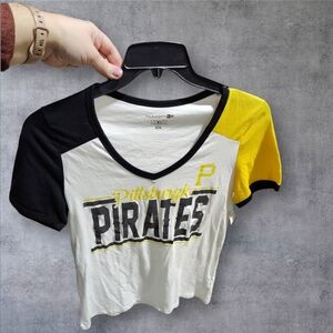 Pittsburgh Pirates Shimmer Ladies Baseball T-Shirt Large NWT